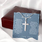 To My Step Dad - Thank You For Treating - Stainless Steel Cross Necklace