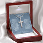 To My Step Dad - Thank You For Treating - Stainless Steel Cross Necklace