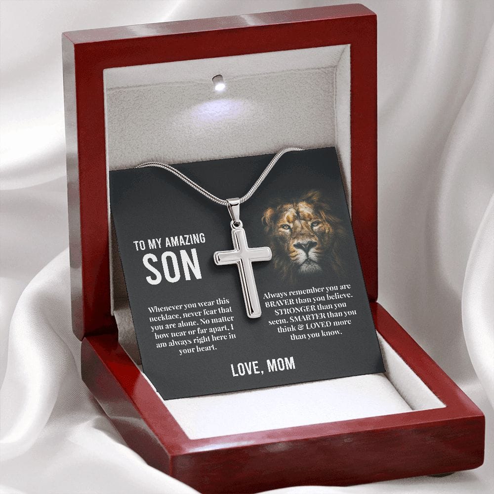 To My Amazing Son - Whenever You Wear This Necklace - Cross Necklace