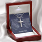 To My Step Son - When You Wear This Necklace - Cross Necklace