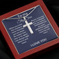 To My Step Son - When You Wear This Necklace - Cross Necklace