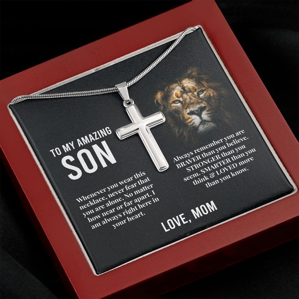To My Amazing Son - Whenever You Wear This Necklace - Cross Necklace