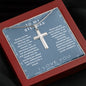 To My Step Dad - Thank You For Treating - Stainless Steel Cross Necklace