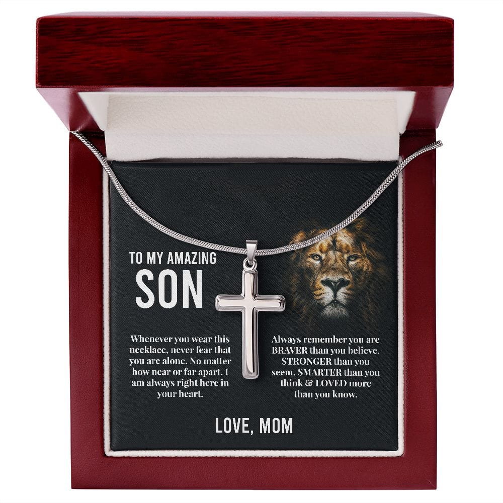 To My Amazing Son - Whenever You Wear This Necklace - Cross Necklace