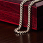 To My Trucker Husband - No Matter How Far - Cuban Link Chain Necklace