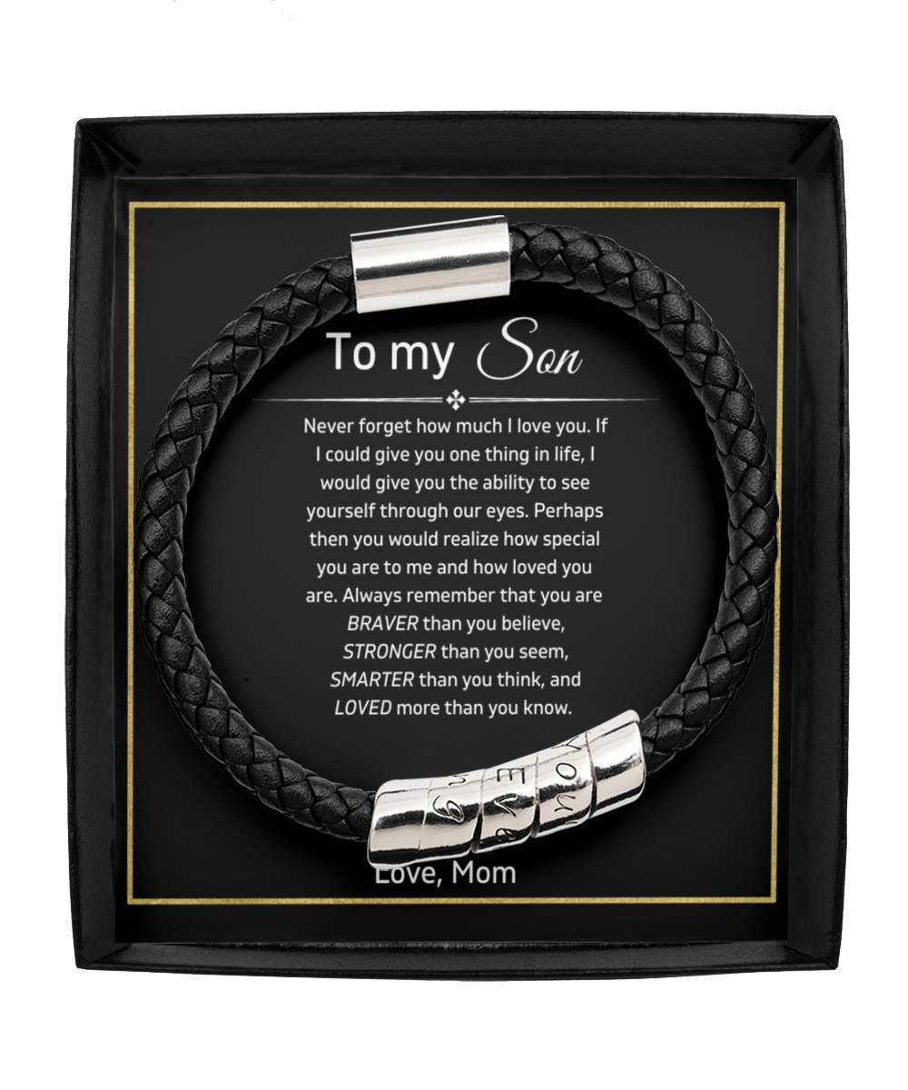 To My Son Always Remember Vegan Leather Bracelet Our Special