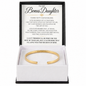 To My Bonus Daughter | Family Isn't Always Blood | Custom Engraved Cuff Bracelet