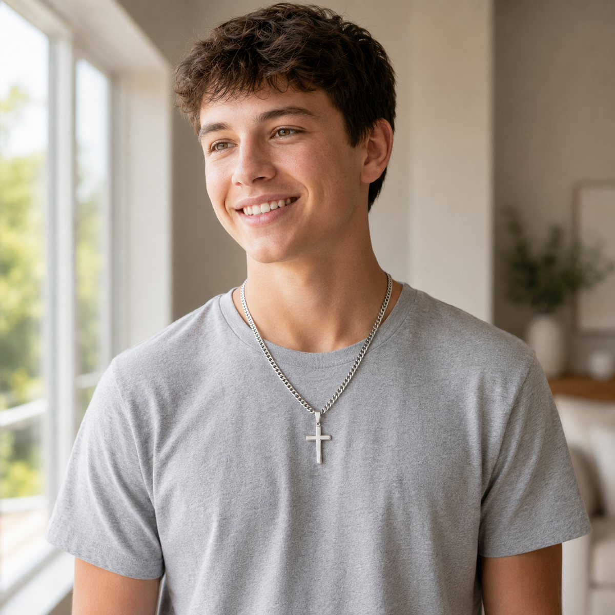 No Storm No Strength | Always & Forever In My Heart | Artisan Cross - Cuban Link Chain