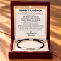 To My Grandson – I'm So Proud Of You – Personalized Inspirational Engraved Bracelet
