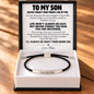 To My Son – Life Won't Always Be Easy – Personalized Inspirational Engraved Bracelet