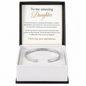 To My Amazing Daughter | Love You Now & Forever | Custom Engraved Cuff Bracelet
