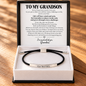 To My Grandson – I'm So Proud Of You – Personalized Inspirational Engraved Bracelet