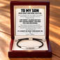 To My Son – Life Won't Always Be Easy – Personalized Inspirational Engraved Bracelet
