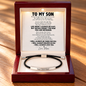 To My Son – Never Forget How Much I Love You – Personalized Inspirational Engraved Bracelet