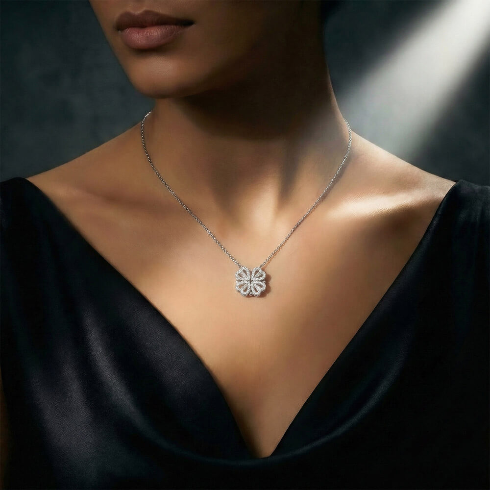 To My Daughter - I Love You Forever & Always - Magnetic Hearts Necklace