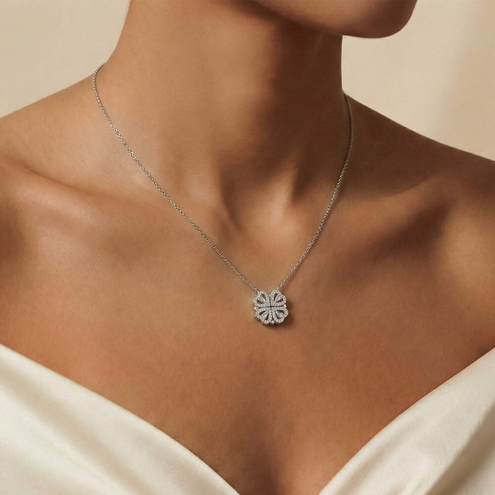 To My Mom - Love You Forever - Magnetic Hearts Necklace