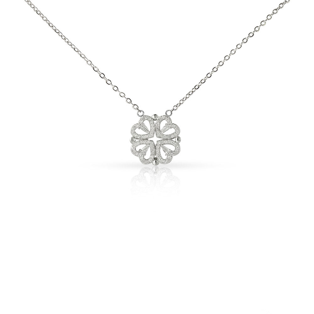 To My Daughter - I Love You Forever & Always - Magnetic Hearts Necklace