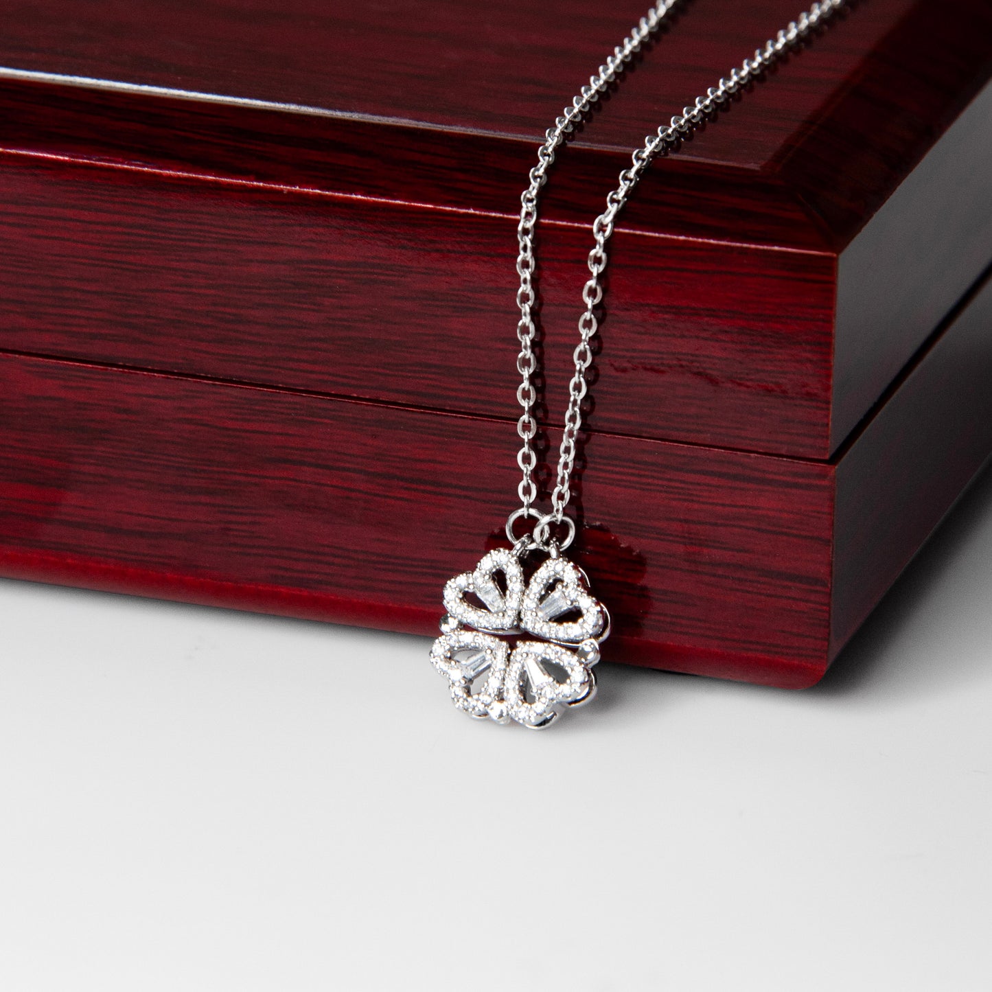 To My Daughter - I Love You Forever & Always - Magnetic Hearts Necklace