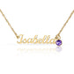 Custom Name Necklace With Birthstone