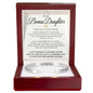 To My Bonus Daughter | Family Isn't Always Blood | Custom Engraved Cuff Bracelet