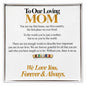 To Our Loving Mom - We Love You Forever & Always - Women's Stackable Birthstone Ring