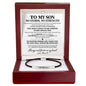 To My Son – No Storm, No Strength – Personalized Inspirational Engraved Bracelet