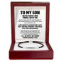 To My Son – Always Be Right There Beside You – Personalized Inspirational Engraved Bracelet