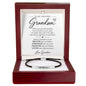 To My Amazing Grandson - Never Feel That You're Alone – Personalized Inspirational Engraved Bracelet 2