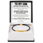 To My Son – Life Won't Always Be Easy – Personalized Inspirational Engraved Bracelet