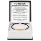To My Son – No Storm, No Strength – Personalized Inspirational Engraved Bracelet