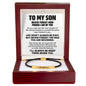To My Son – Always Be Right There Beside You – Personalized Inspirational Engraved Bracelet
