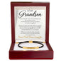 To My Grandson – Forever Proud – Personalized Inspirational Engraved Bracelet