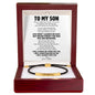 To My Son – Never Forget How Much I Love You – Personalized Inspirational Engraved Bracelet