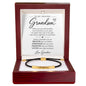 To My Amazing Grandson - Never Feel That You're Alone – Personalized Inspirational Engraved Bracelet 3