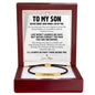 To My Son – Life Won't Always Be Easy – Personalized Inspirational Engraved Bracelet