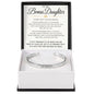 To My Bonus Daughter | Family Isn't Always Blood | Custom Engraved Cuff Bracelet