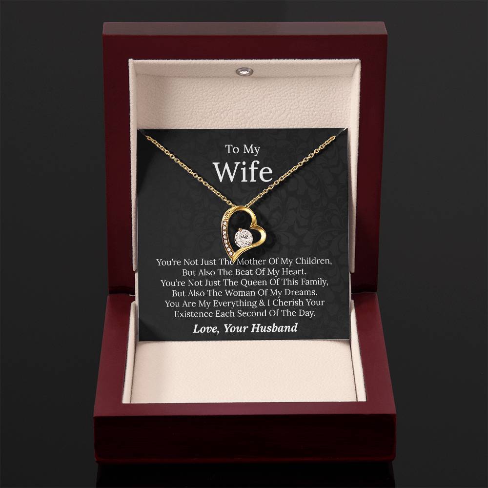 To My Wife - Beat Of My Heart - Forever Love Necklace