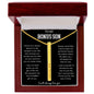 To My Bonus Son | I Will Always Love You | 4-Sided Stick Necklace