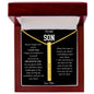 To My Son | I Love You | 4-Sided Stick Necklace