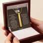 To My Son | I Love You | 4-Sided Stick Necklace
