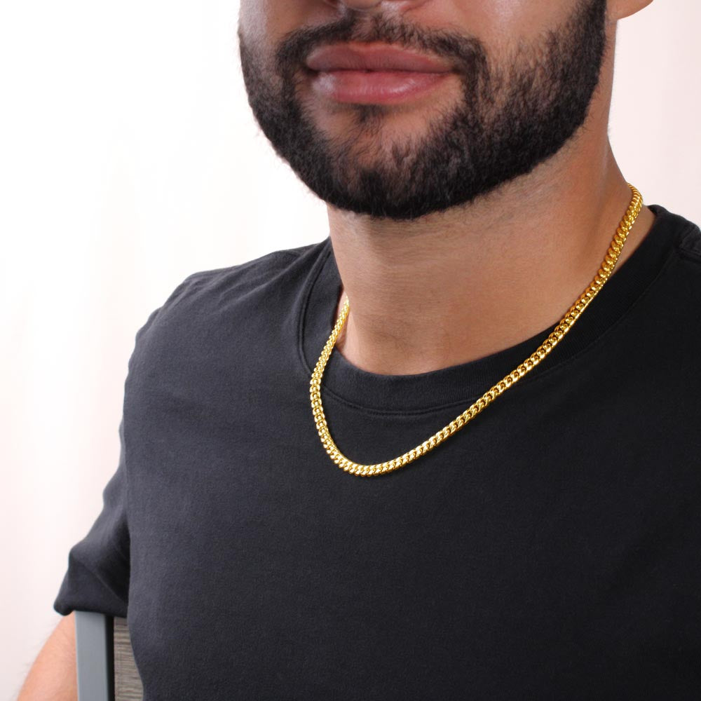 To My Godson - No Storm, No Strength | Never Forget How Much I Love You | Cuban Link Chain