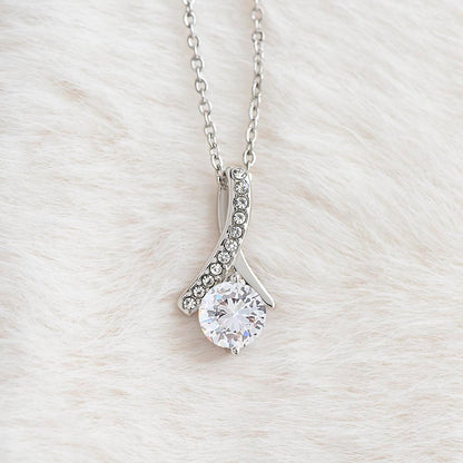 To My Loving Mom - I Love You - Alluring Beauty Necklace