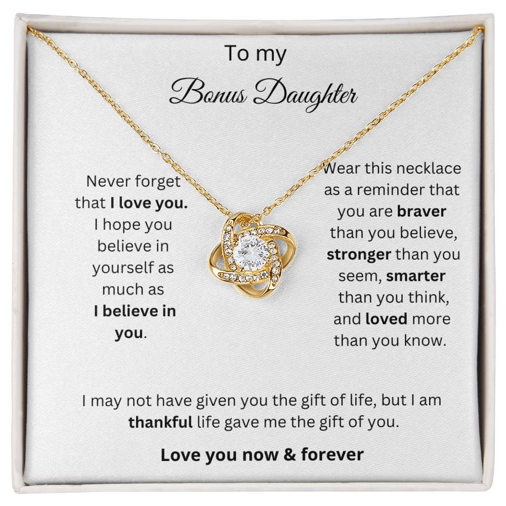 Bonus Daughter Love Knot Necklace Gift 1