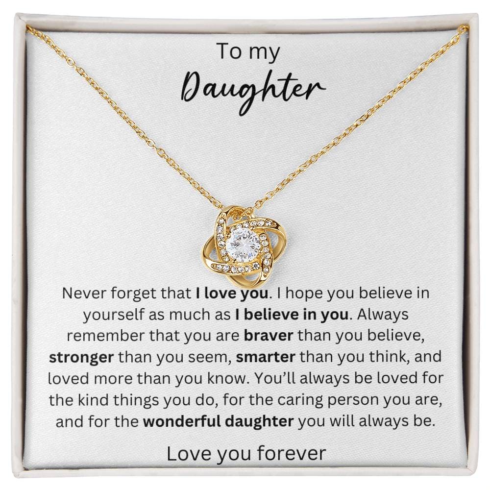 To My Daughter - You Are Kind - Crown Love Necklace