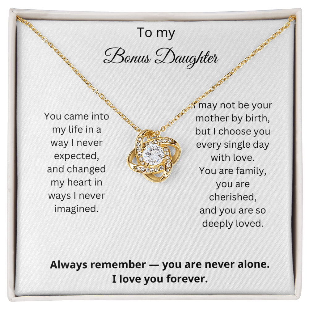 Bonus Daughter Love Knot Necklace Gift 4