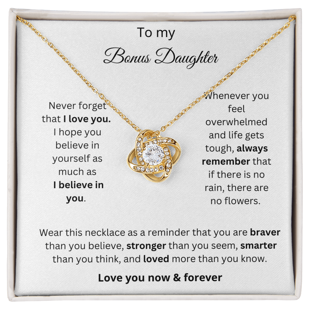 Bonus Daughter Love Knot Necklace Gift 2