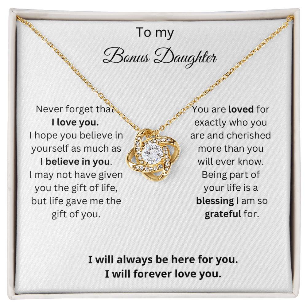 Bonus Daughter Love Knot Necklace Gift 3