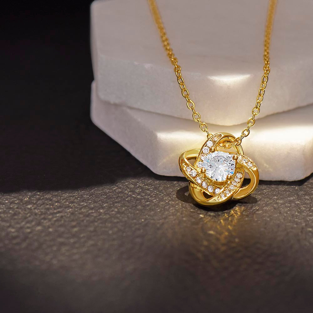 To My Bonus Daughter | I Will Always Love You | Love Knot Necklace