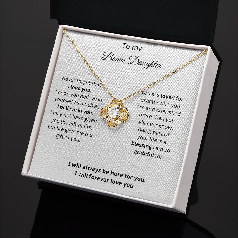 Bonus Daughter Love Knot Necklace Gift 3
