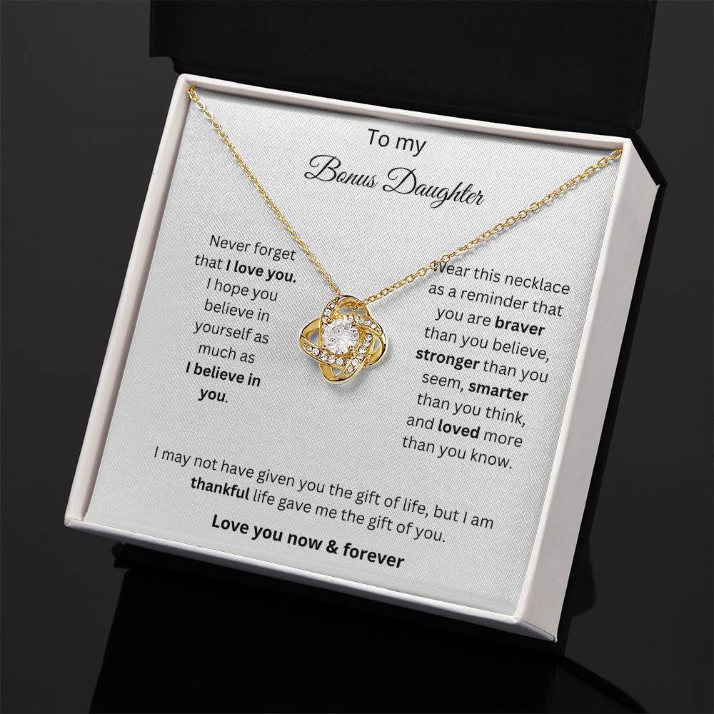 Bonus Daughter Love Knot Necklace Gift 1